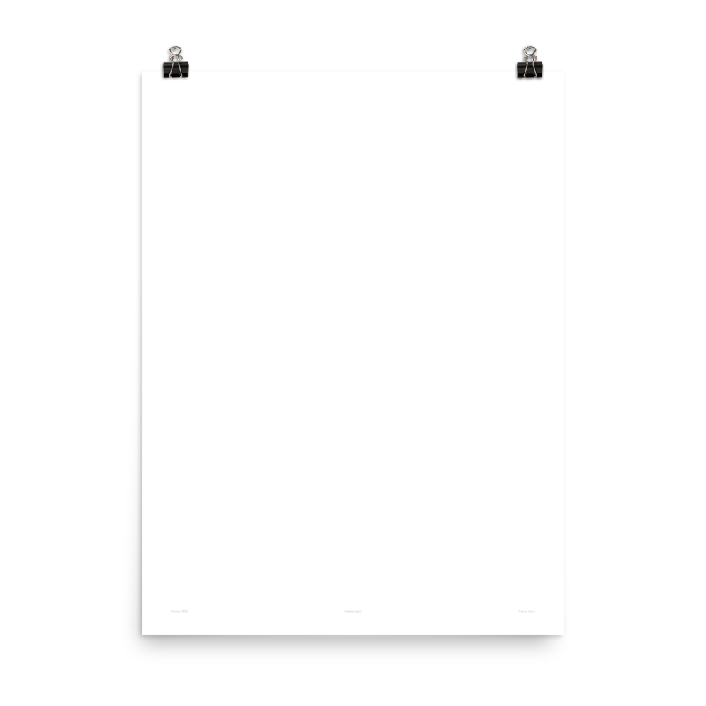 Pneuma by Avery Lake (2026) - Interactive ritual after the constructed self shown as a white artifact poster